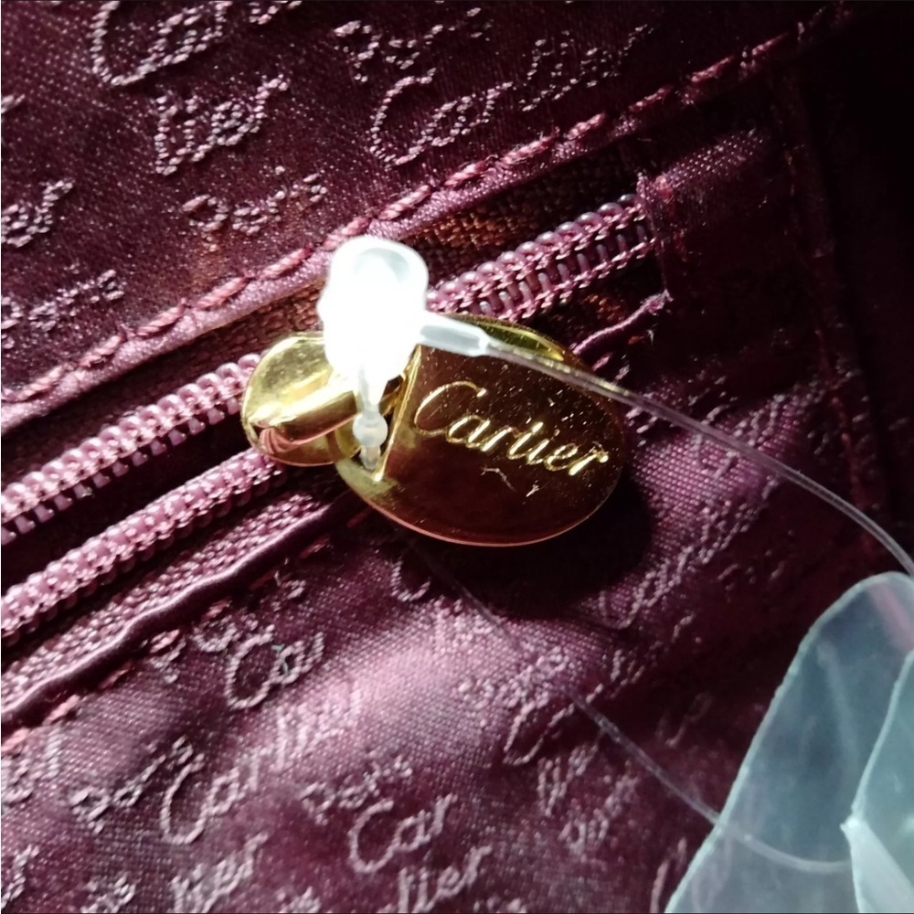 Cartier Bordeaux Must Line Mini Boston Leather Bag - Picture 7 of 12